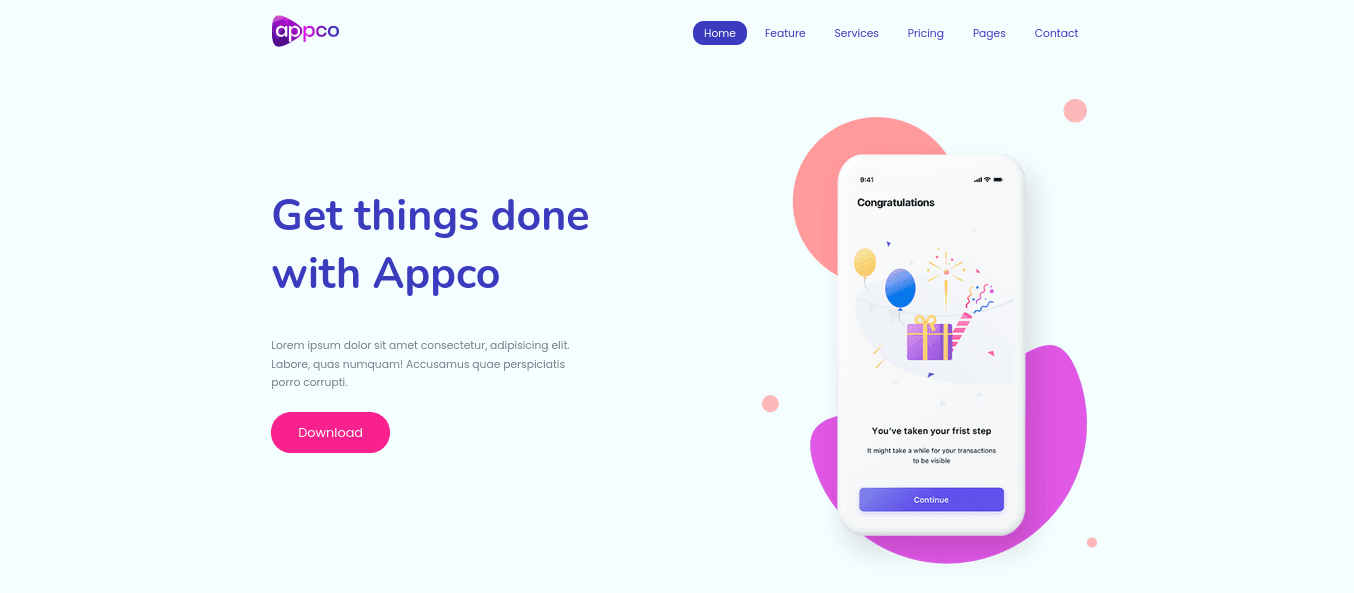 App Landing Page-image