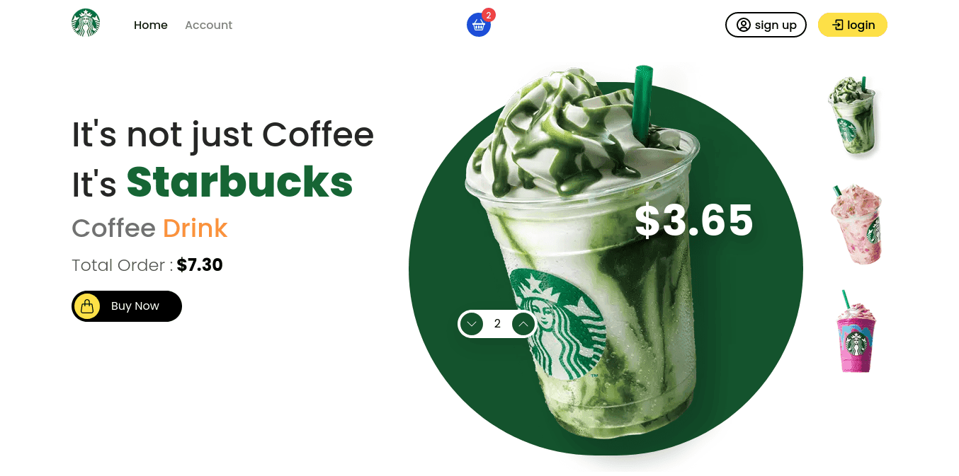 Starbucks Landing Page-image