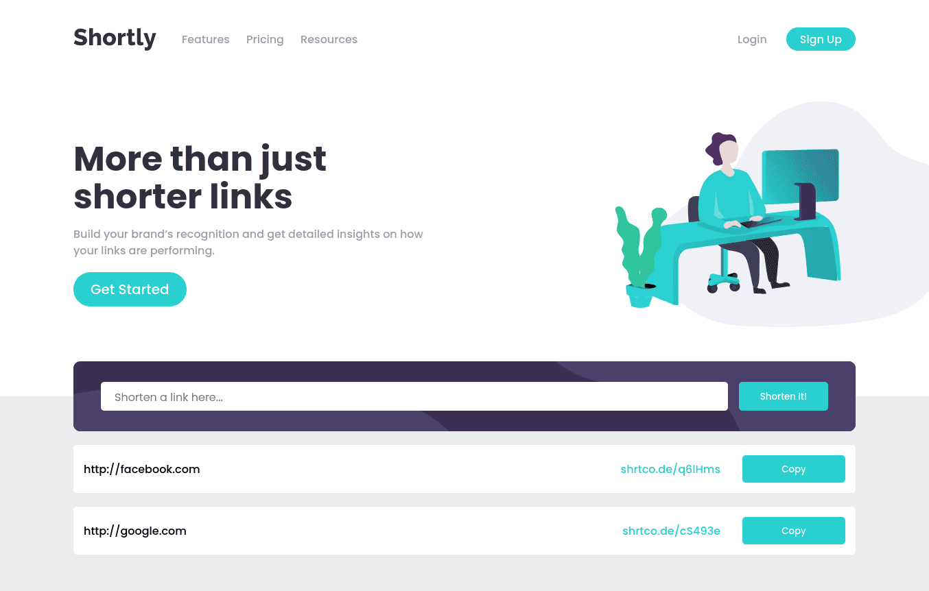 Url Shortning Website-image