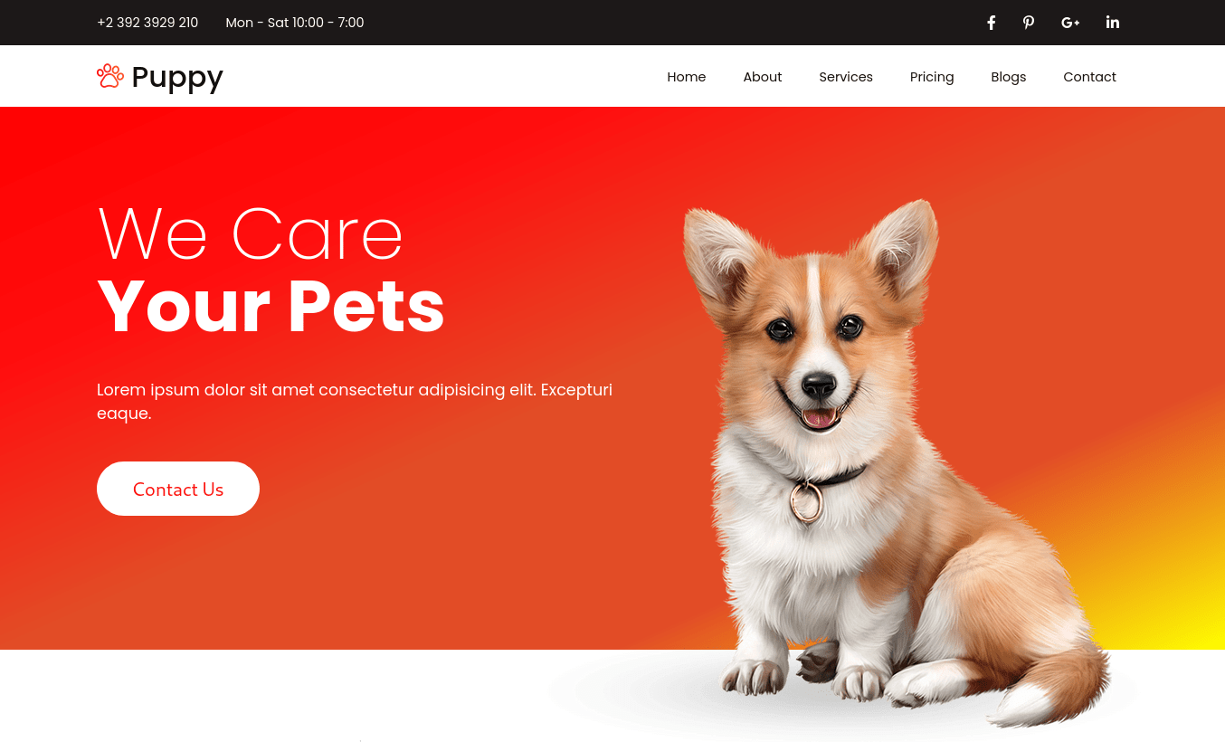 Pet Landing Page-image